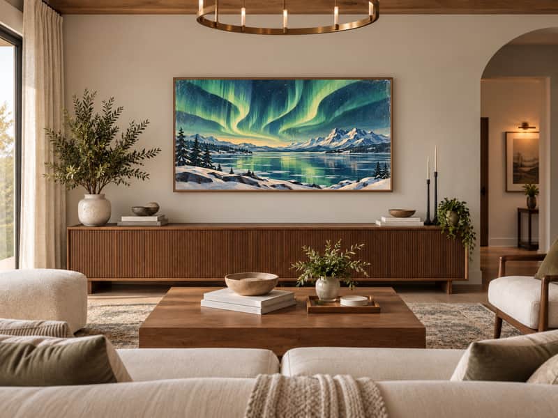 Victoria Falls, Zambia/Zimbabwe wallpaper shown as art on a Samsung Frame TV